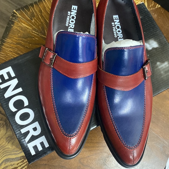 NWB Encore Fiesso Leather SHOE Monk Strap FI3247 - Picture 1 of 4